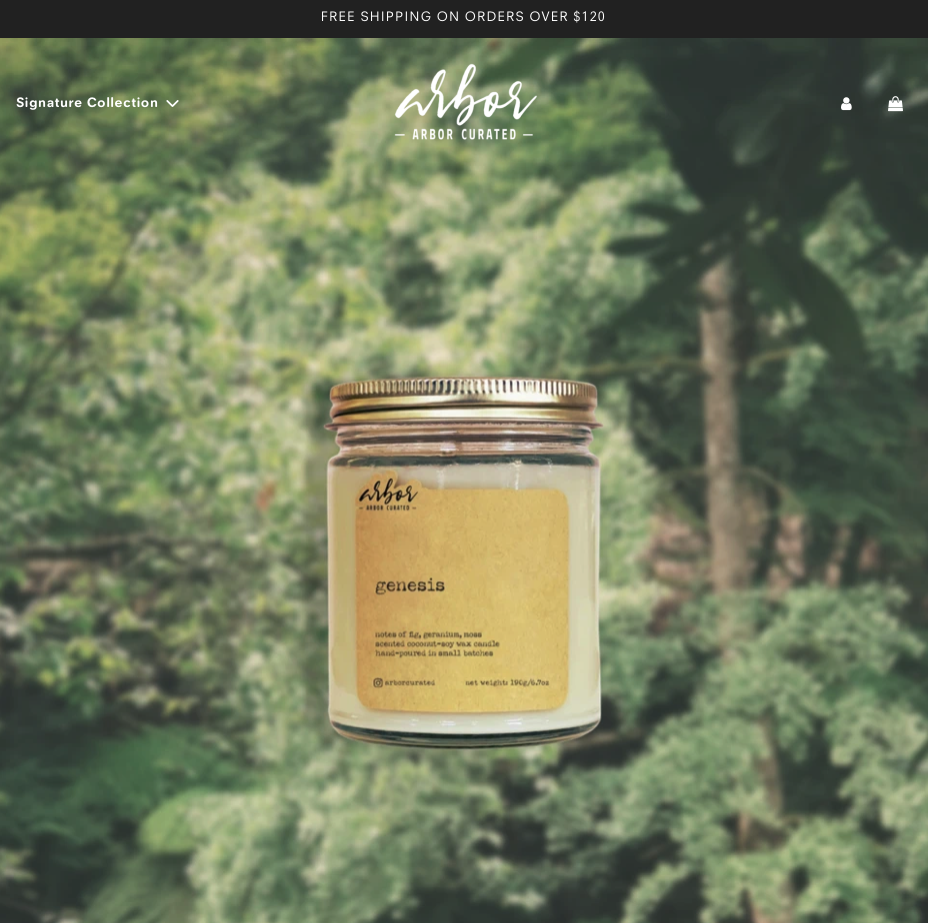 Arbor Curated website img