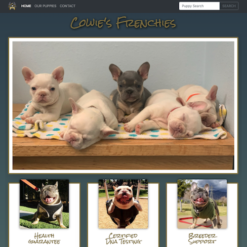 Cowie's Frenchies website img