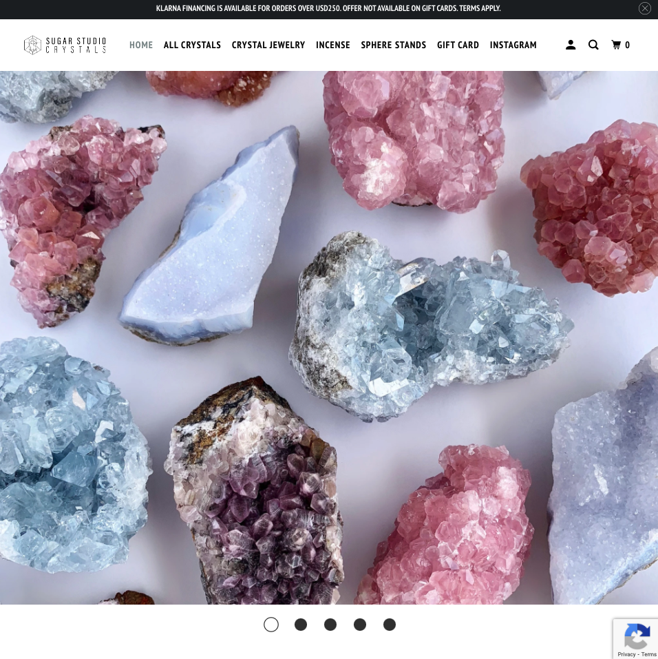 Sugar Studio Crystals website img